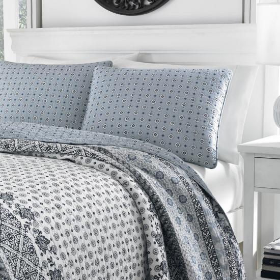 Cxmicrotex Conjunto de Colcha Boho Stripe Cottontage Costura Roupa de Cama