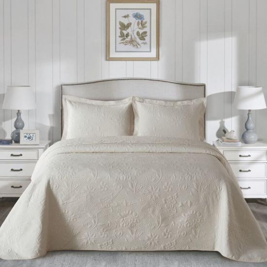Conjunto de colcha bordada cxmicrotex Jacquard Coleção de roupa de cama de luxo