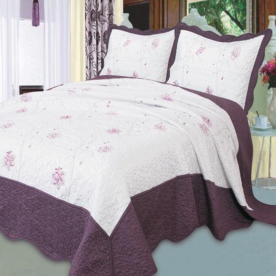 Cxmirotex conjunto de colcha com flores bordadas cama king size
