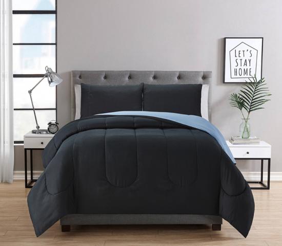 Conjunto de roupa de cama sólida cxmicrotex reversível 3 peças