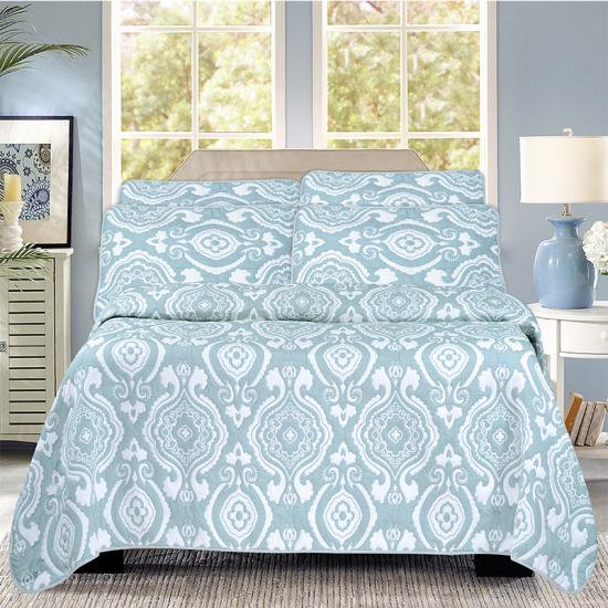Conjunto de 3 peças de colcha tecida jacquard cxmicrotex