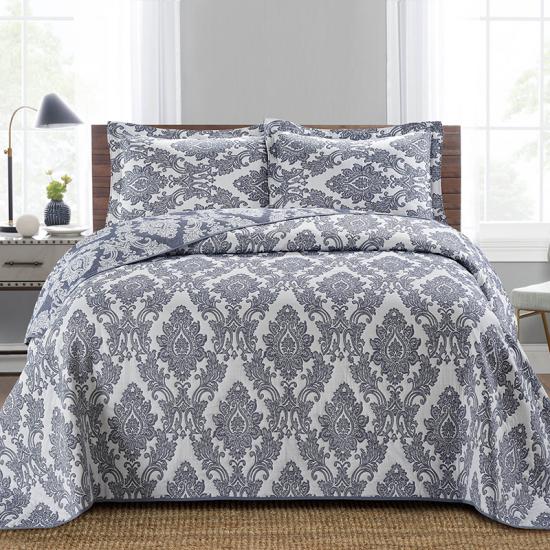 Conjunto de cama acolchoado cxmicrotex Damasco Jacquard
