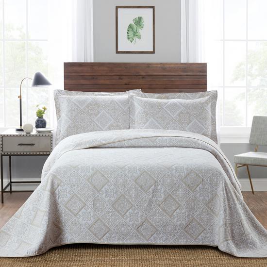Conjunto de cama colcha jacquard diamante cxmicrotex