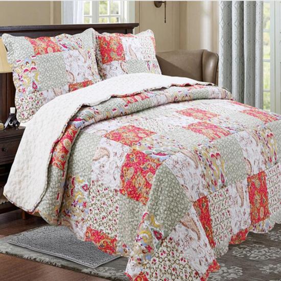 Colcha acolchoada estampada Back To Sherp Coleção de roupa de cama para clima frio reverso