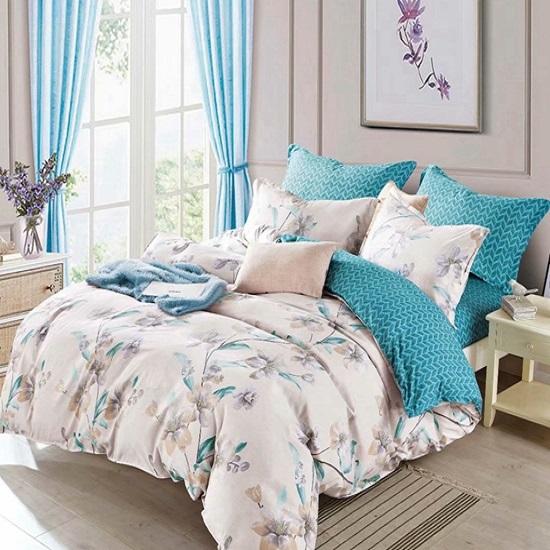 Conjuntos de edredom com capa de edredom floral moderno e elegante