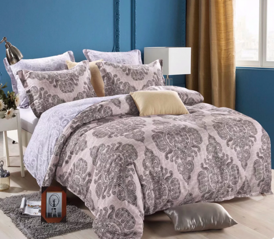 Conjunto de lençol de cama estampado conjunto de capa de edredom europeu